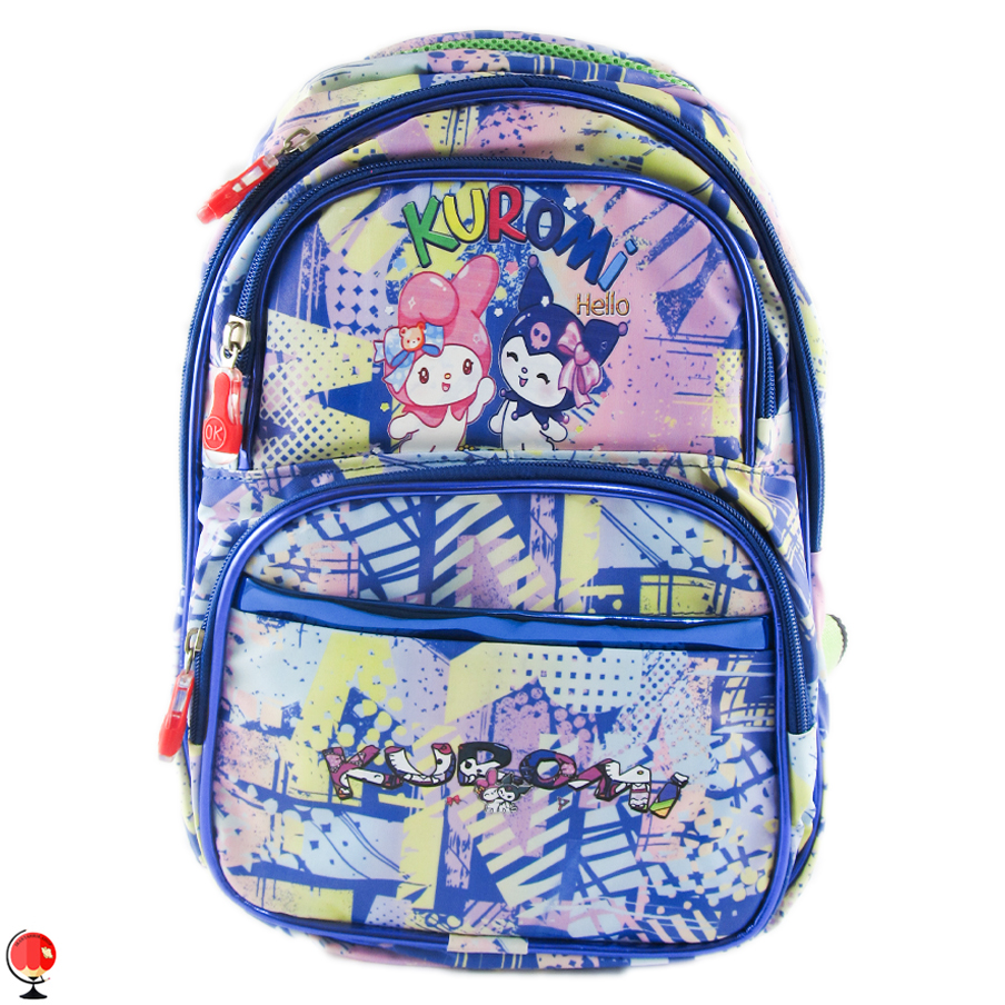 کوله پشتی دخترانه کرومی آبی